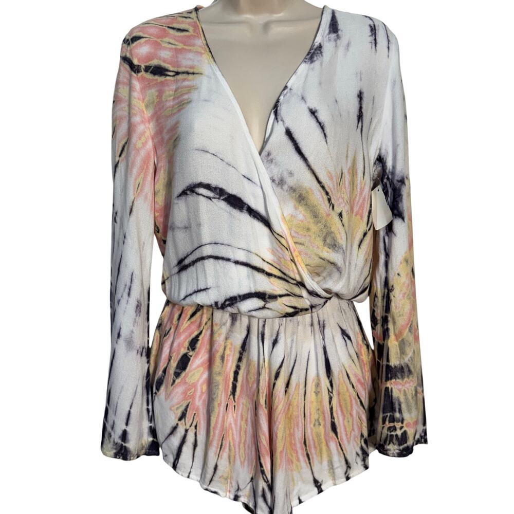 Blue Life Tie-Dye Romper - Women's Size Small - Boho Style